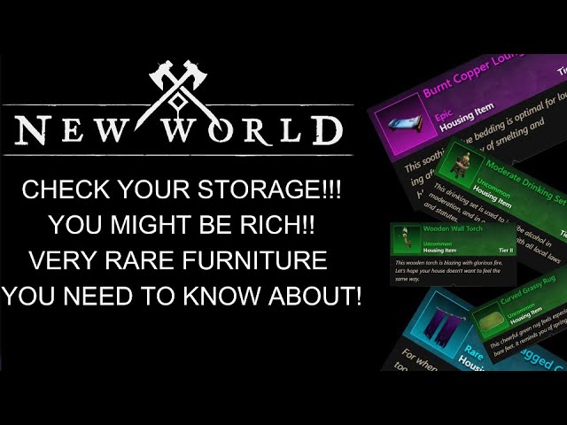 New World This Furniture is Worth HUGE COIN! Furniture Schematics  to Farm! Don’t Throw Away Coin!