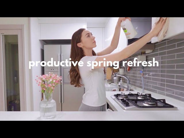 PRODUCTIVE home reset *getting MOTIVATED* spring cleaning, baking + planning
