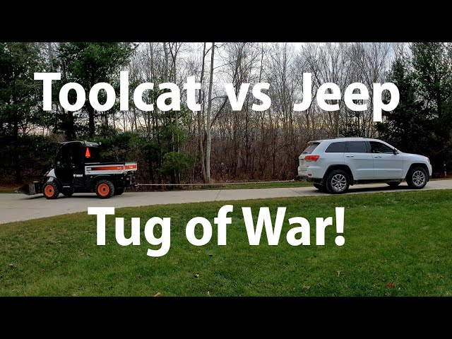 ✅ Tug of War!  --- Bobcat Toolcat vs Jeep Grand Cherokee 4-Lo