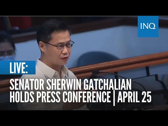 LIVE: Senator Sherwin Gatchalian holds press conference | April 25