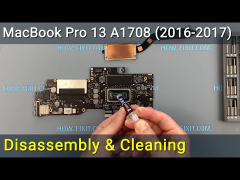 MacBook Pro 13 A1708 Disassembly, fan cleaning and thermal paste replacement