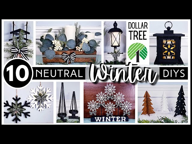 TOP 10 BEST High-End DOLLAR TREE Neutral WINTER Decor DIY Ideas | WOW Holiday & Christmas DIYs 2022