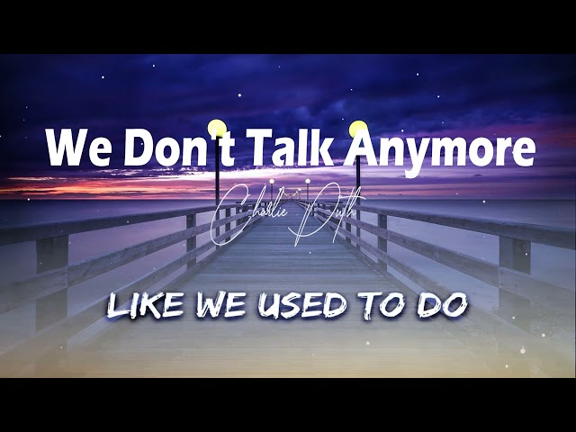 We Don't Talk Anymore -  Charlie Puth feat. Selena Gomez  (Lyrics)