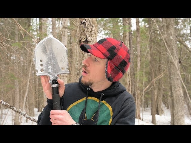 ONE SHOVEL TO RULE THEM ALL!  -  I Build a Survival Shelter with a Shovel