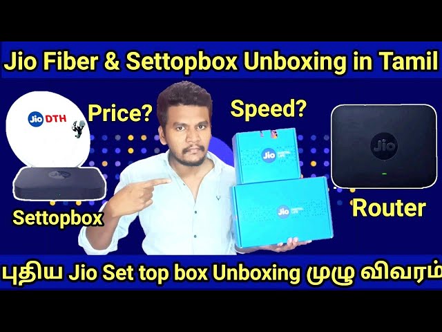 Jio Fiber Connection and Settopbox Unboxing and full Details In Tamil | Jio fiber connection InTamil