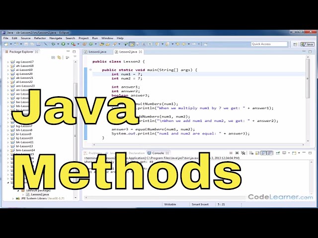 Java Programming Tutorial 02 - Adding Parameters to a Method & Returning Values