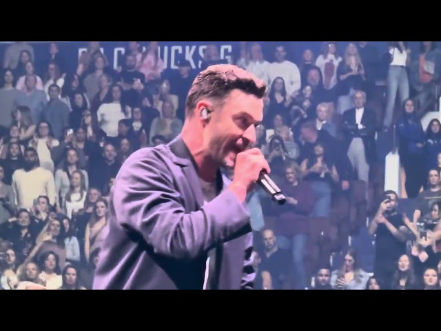 Justin Timberlake performs Suit & Tie on The Forget Tomorrow Tour in Vancouver on 4/29/24.