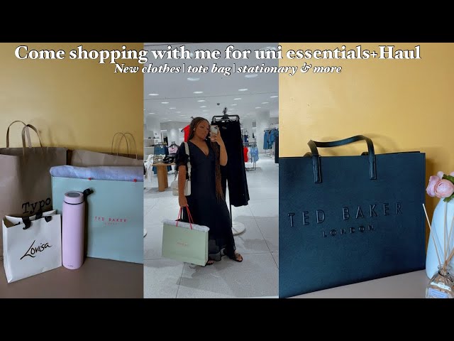 Come shopping with me for uni essentials+Haul|New clothes,tote bag unboxing,stationary haul & more
