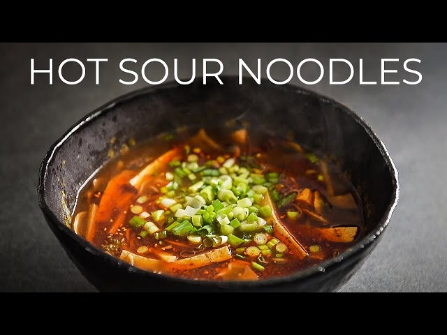 Hot Sour Noodle Soup Recipe | EASY vegetarian Chinese Style Dish