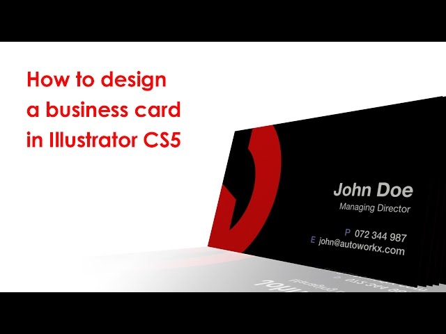 How to design a business card in illustrator