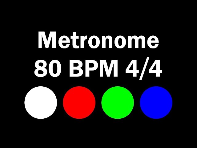80 BPM Metronome (4/4) + Color Changing Lights (Flashing!)