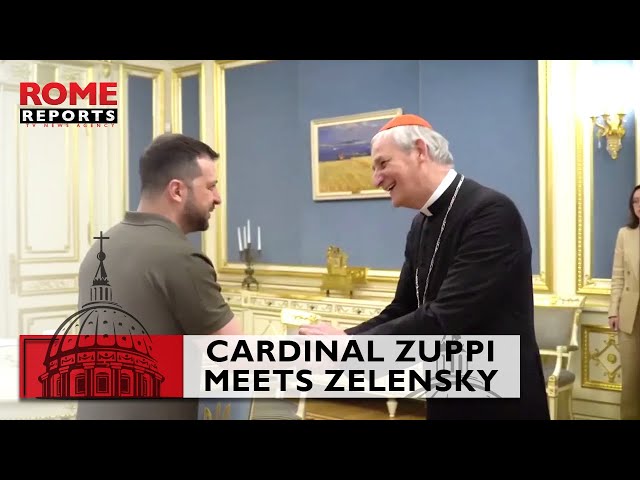 #Cardinal Zuppi meets with Ukrainian President