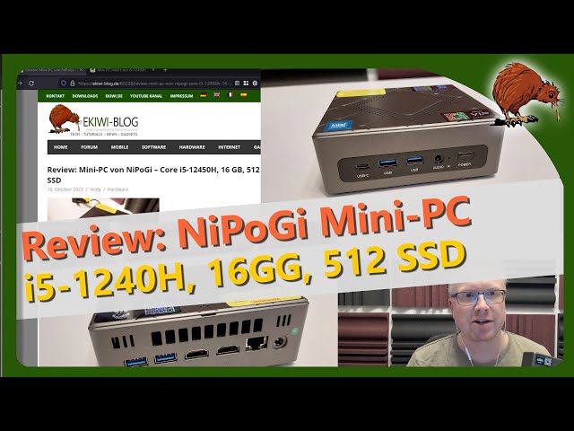 Review + Gewinnspiel: Mini-PC von NiPoGi – Core i5-12450H, 16 GB, 512 GB SSD