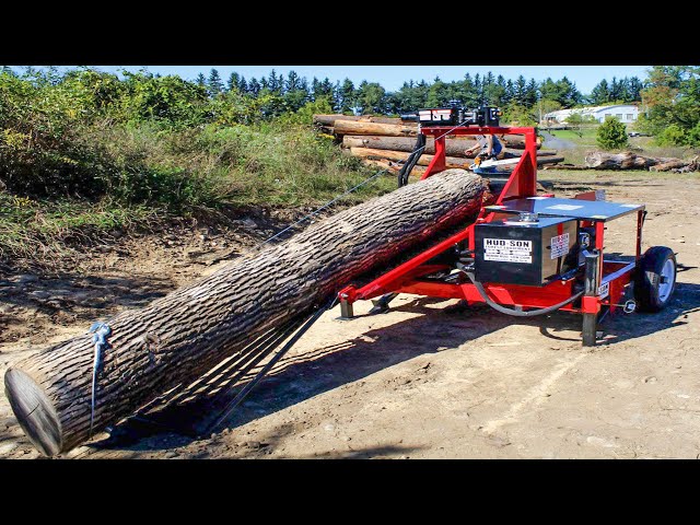 Dangerous Huge Firewood Processing Equipment, Fastest Homemade Log Splitter Wood Cutting Machines