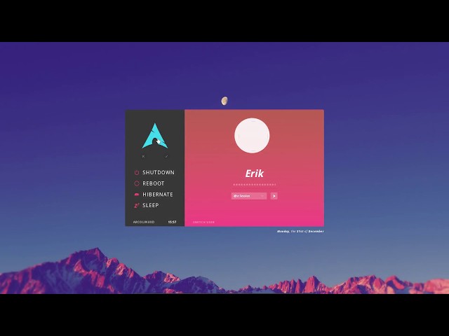 ArcoLinux : 749 having some fun with another lightdm greeter - lightdm-webkit-theme-aether