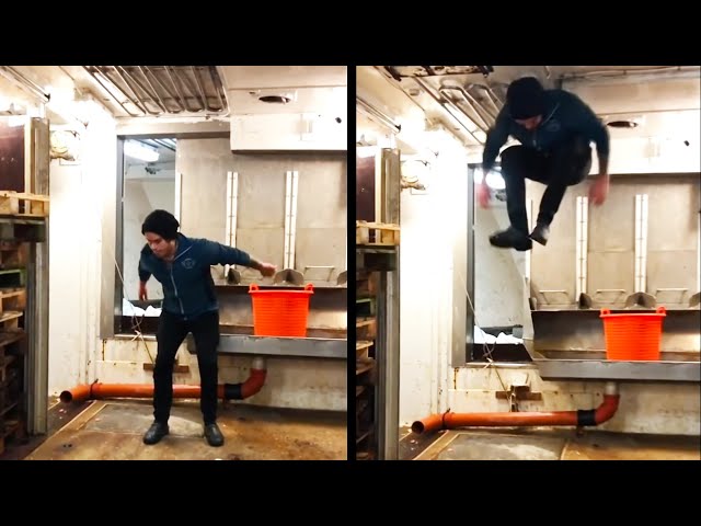 Man Defies Gravity While Jumping