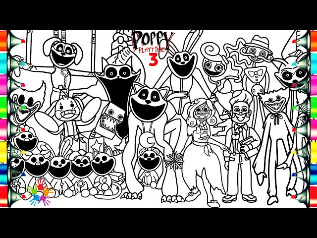 Poppy Playtime Chapter 3 Coloring Pages / How To Color Poppy Playtime 3 Characters / NCS Music