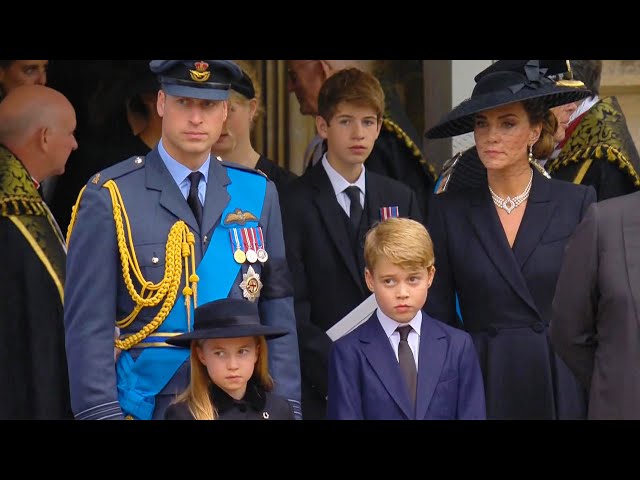 Princess Charlotte and Prince George Attend Queen’s Funeral
