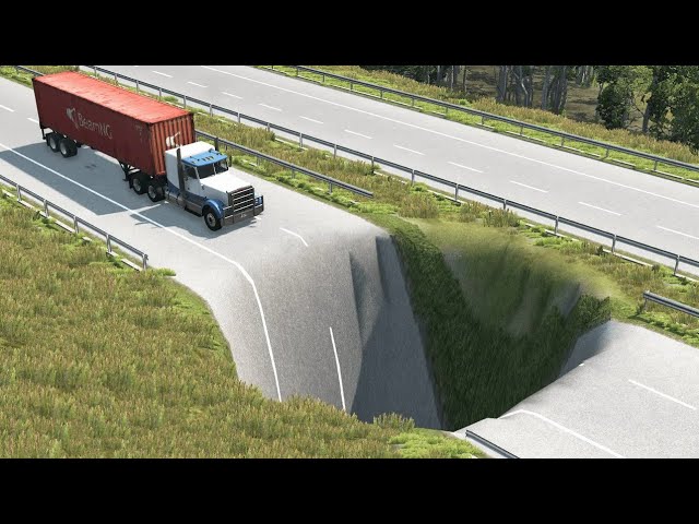 Cars vs Giant Pit #3 – BeamNG.Drive