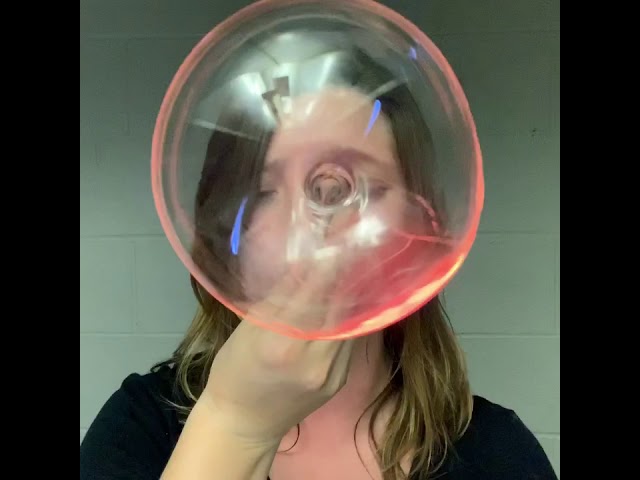 Blowing a glass bubble