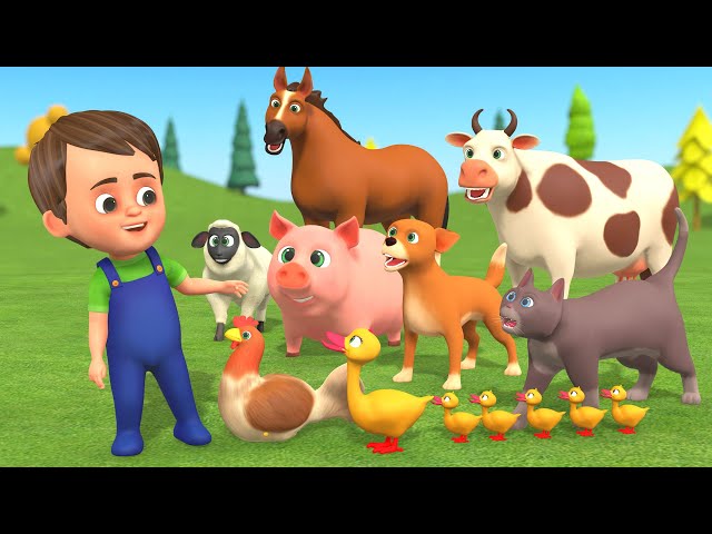 Old MacDonald Had a Farm Nursery Rhymes & Animals Songs | Learn Animals Names | Kids Cartoon