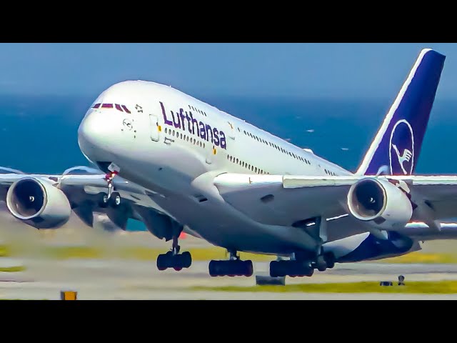 30 Minutes of AWESOME San Francisco Airport Spotting | A380 A340 A350 B747 B777 B767 B757