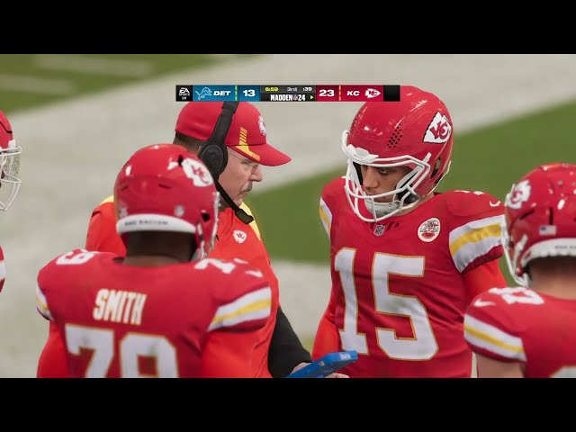 Kansas City Chiefs vs Detroit Lions Madden 24 NFL Gameplay PlayStation Video Game YouTube Gaming