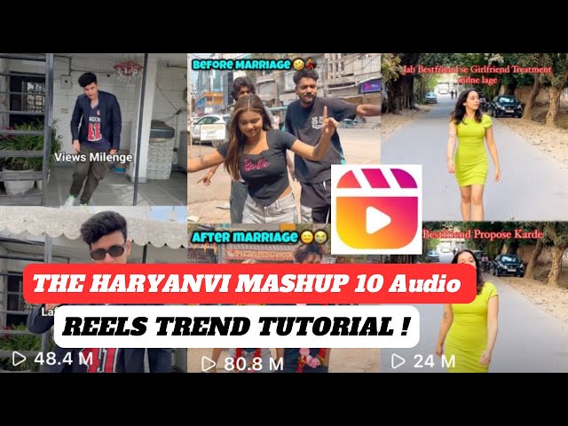 The Haryanvi Mashup 10 audio reels trend tutorial | how to make 2 layer reverse viral reels editing