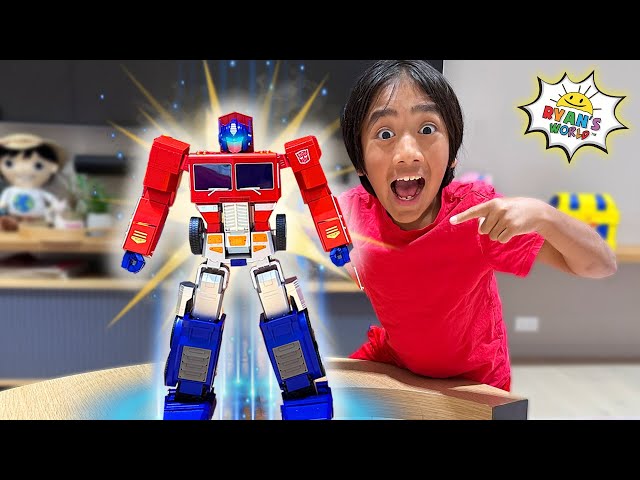 This Transformers  Optimus Prime transforms by Itself! Ryan's World