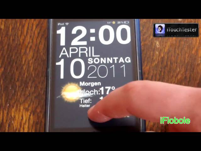 Der beste Lockscreen  für iPhone & iPod Touch - Typophone Weather Deutsch