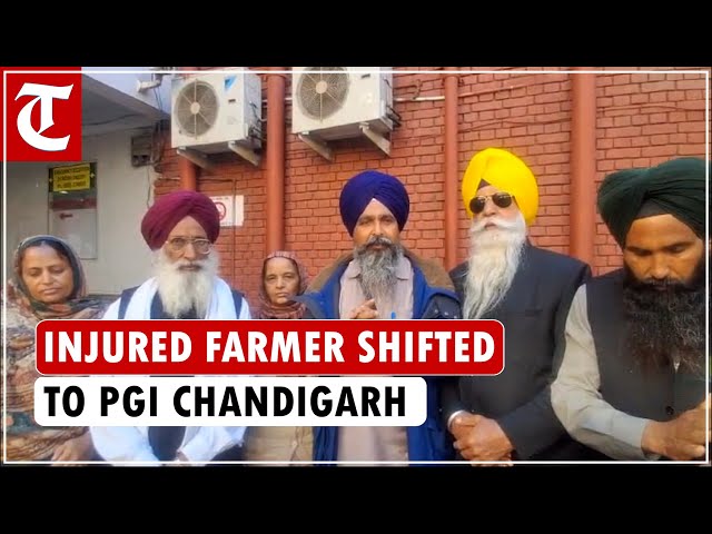 Injured farmer shifted to PGI Chandigarh; Sarwan Pandher reaches hospital to meet him
