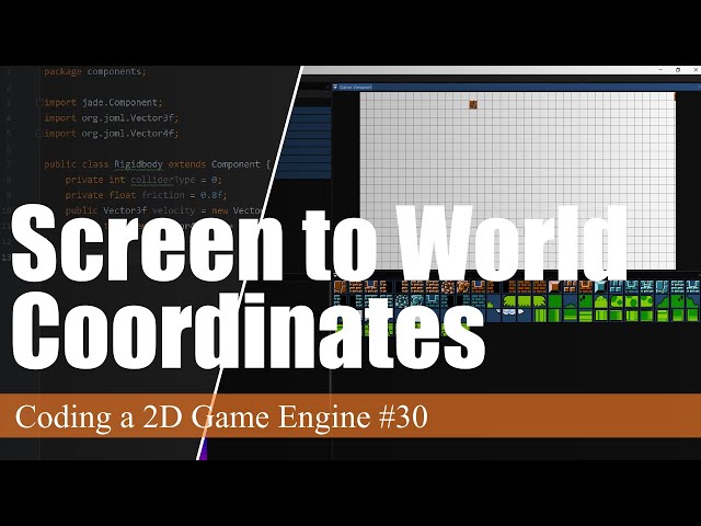 Mouse Screen Coordinates to Game Viewport Coordinates  | Coding a 2D Game Engine in Java #30
