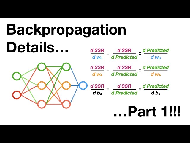 Backpropagation Details Pt. 1: Optimizing 3 parameters simultaneously.