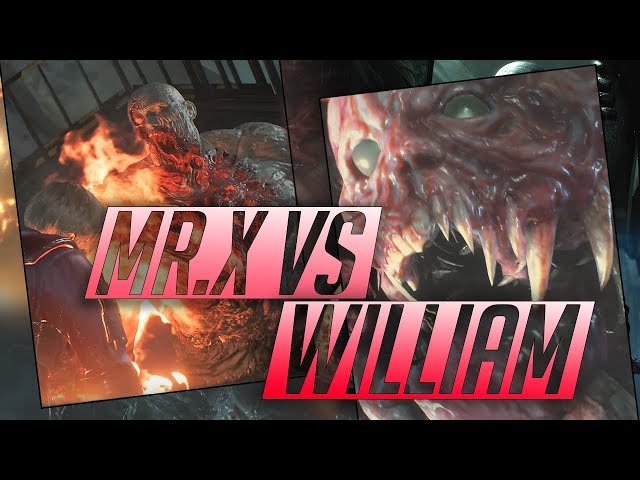 Mr X Resident Evil 2 Remake Tyrant vs G - (RE2 Mr X Vs William Birkin)