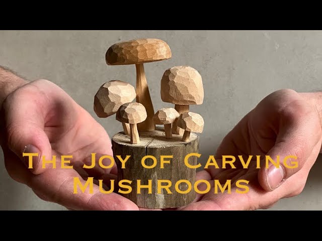 How to Whittle Mushrooms | How to Whittle Wood for Beginners | Whittling Projects for Beginners