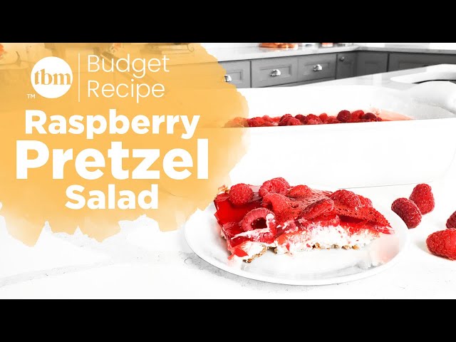Raspberry Jello Pretzel Salad | Best Summer + Affordable Dessert