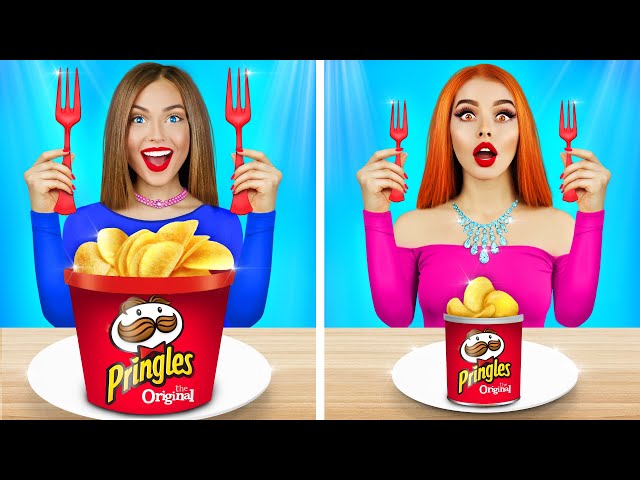 Big Giant Food VS Small Food Challenge | Eating Giant vs Tiny Candies and Chips by RATATA CHALLENGE