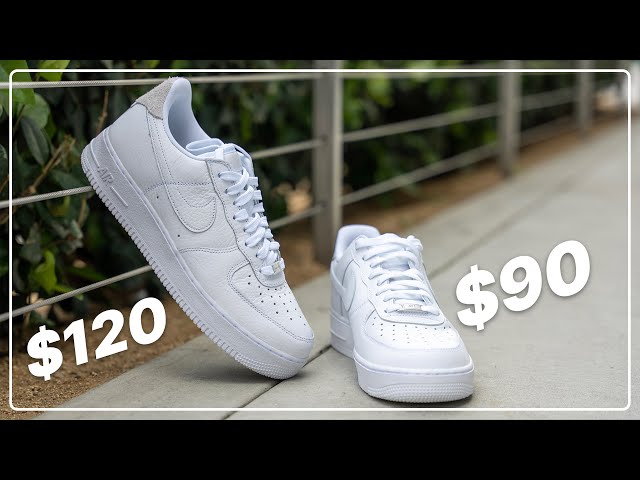 $90 Nike Air Force 1 '07 vs. $120 Air Force 1 Craft Comparison (Nike was WRONG)