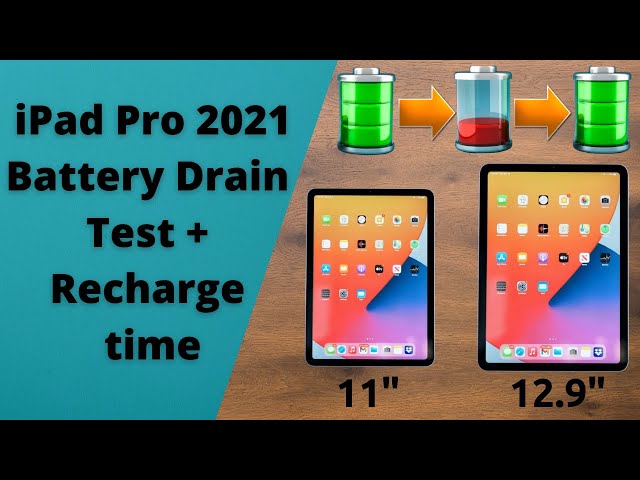 iPad Pro 2021 Battery Drain Test + Recharge Time | 12.9" and 11"