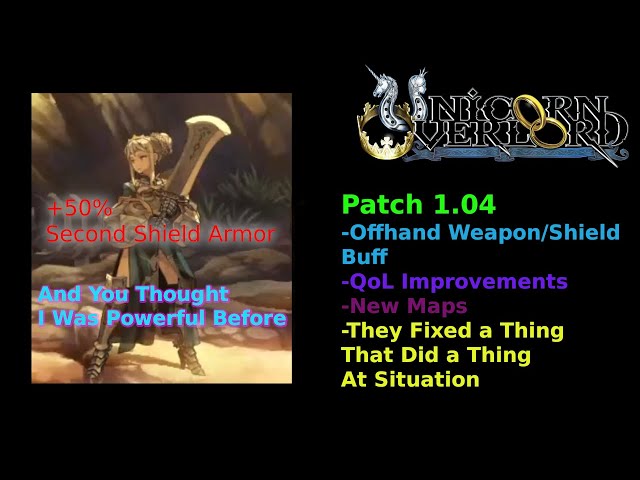 Unicorn Overlord: Patch 1.04 is OUT-ish!