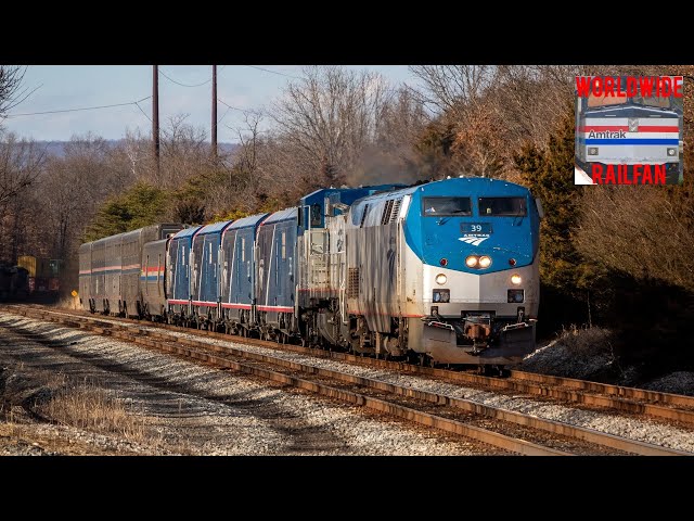 More Engines Than Cars! Amtrak 30 Rolling Coal with a Dash 8 and ALC-42 Delivery