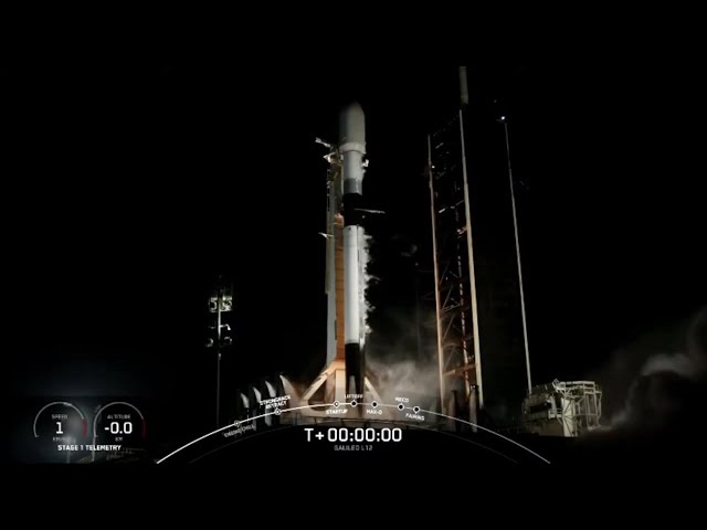 Blastoff! SpaceX launches Galileo L12 satellite on booster's record-tying 20th flight