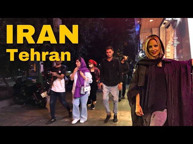 IRAN - Walking In Tehran At Night 2022 Nightlife Enqelab Street Iran Vlog