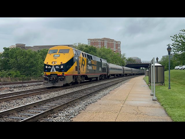 4 Amtrak and CSX Trains at Alexandria Train station FT. AMTK #203
