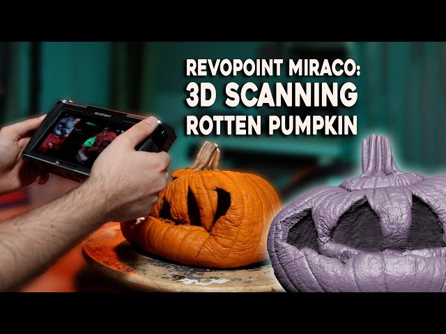 3D Scanning a Rotten Pumpkin with the Revopoint MIRACO all in one 3D Scanner