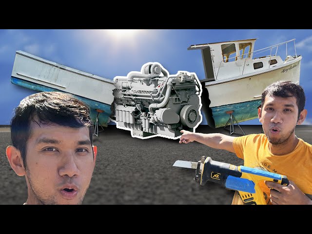 Ripping out an old diesel engine - Krusty Boat build pt2