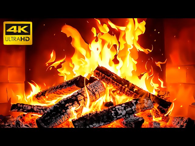 🔥 Cozy Crackling Fireplace Retreat: Serene Ambiance with Soothing Sounds and Burning Logs 4K