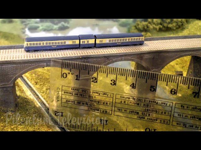 One of the Smallest T Gauge Model Railway Layouts with Self-Propelled Model Trains by Martin Kaselis