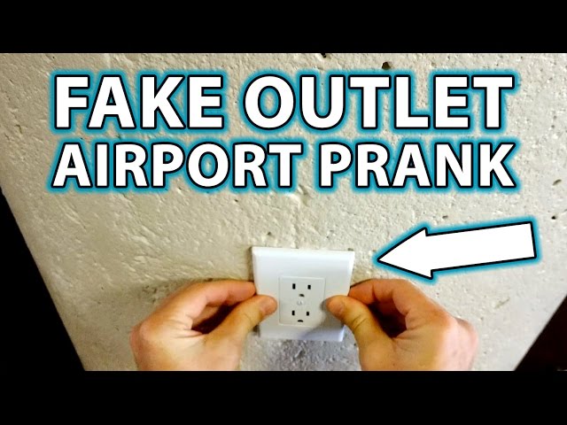 FAKE OUTLETS PRANK! (Airport Version)