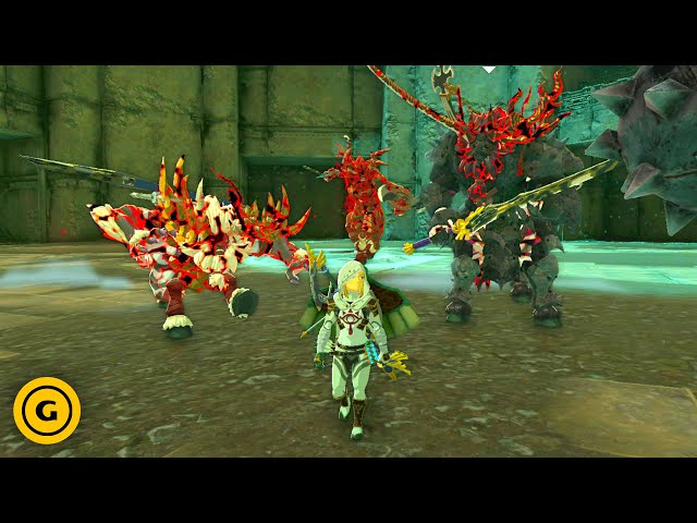 Fighting 3 Lynels At Once, Damage-less | Zelda Tears of the Kingdom Gameplay